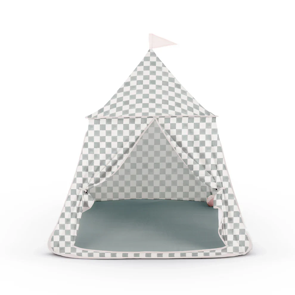 Toki Kids Play Tent, Checker Matcha