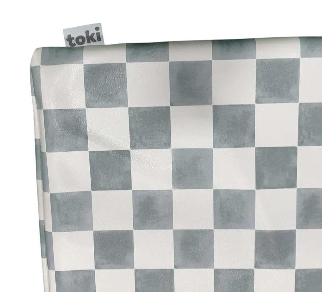 Toki Kids Vegan Leather Mat Standard, Checker Matcha - Image 4