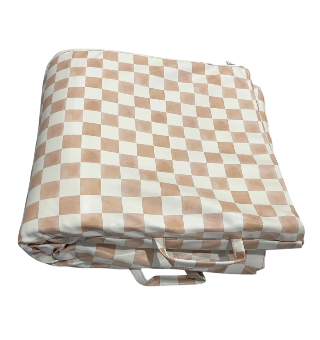 Toki Kids Vegan Leather Mat Standard, CHECKER MATCHA - Image 2