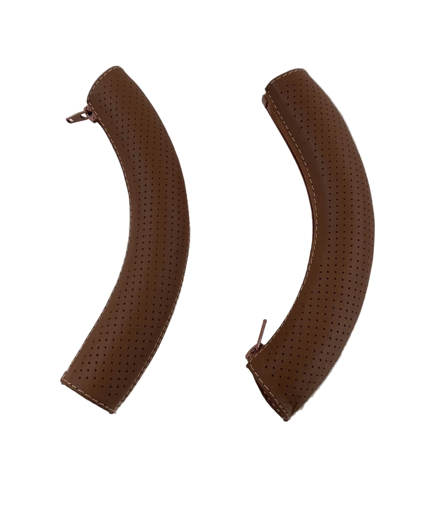 UPPAbaby 2015+ VISTA Leather Handlebar Covers, Saddle (Brown) - Image 2