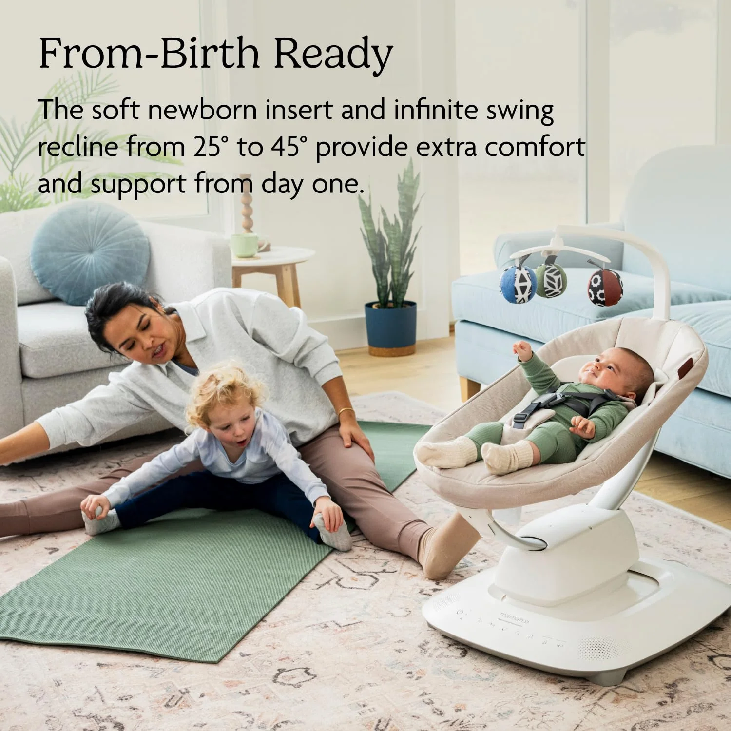 UPPAbaby Mamaroo Smart Swing, Wells (Dark Taupe Melange) - Image 5