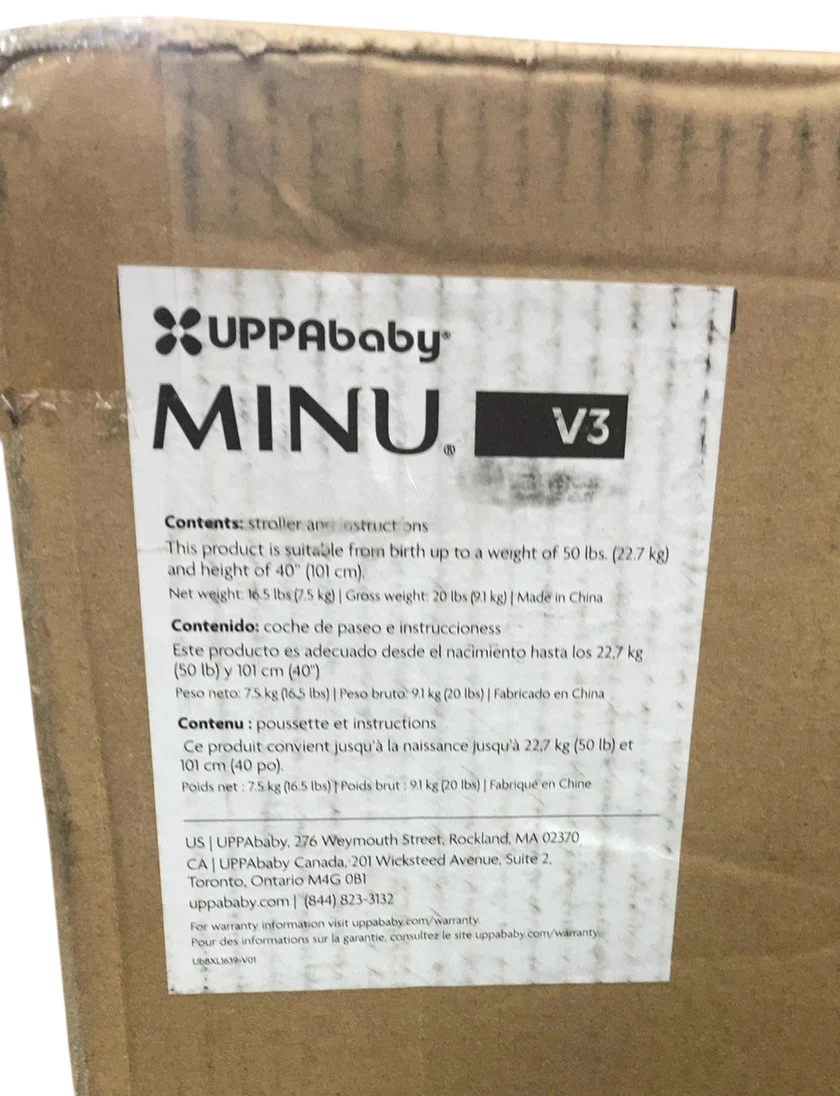 UPPAbaby MINU V3 Stroller, 2024, Jake (Charcoal/Black) - Image 3