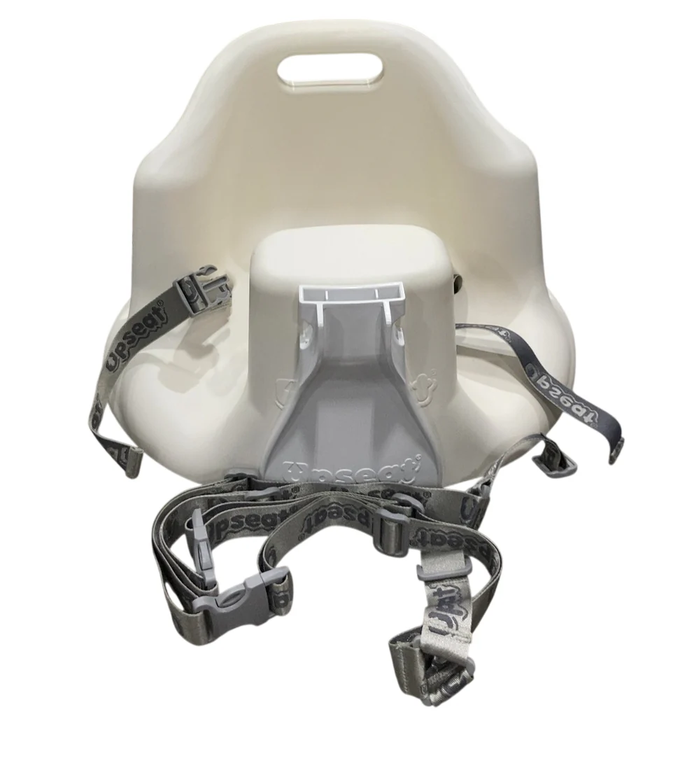 Upseat Baby Floor & Booster Seat with Tray, Coconut (White) - Image 2