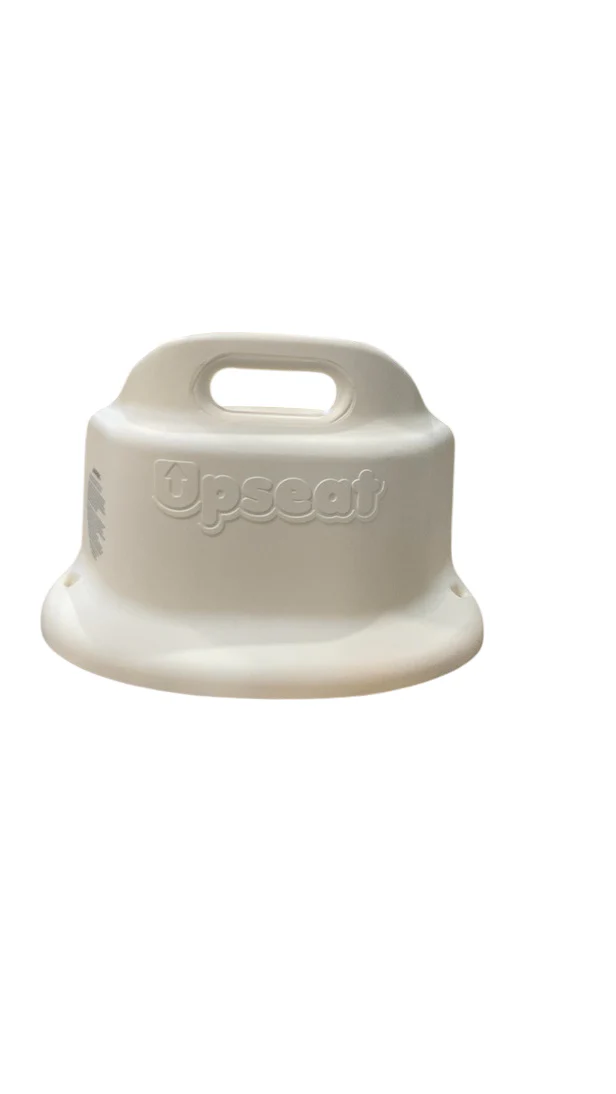 Upseat Baby Floor & Booster Seat with Tray, Coconut (White) - Image 4
