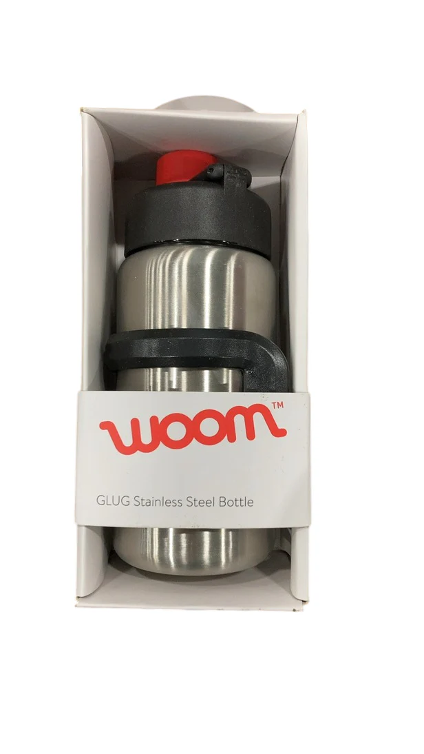 Woom GLUG Stainless Steel Bottle + Bottle Cage, Stainless - Image 2