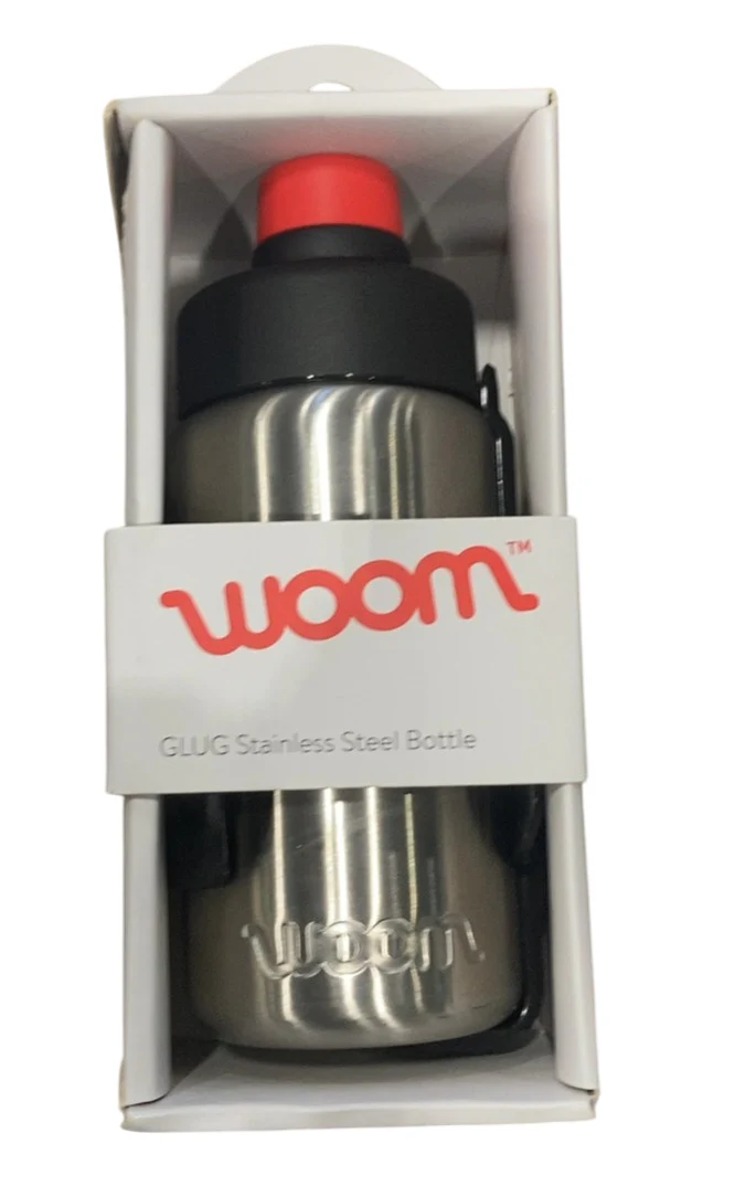 Woom GLUG Stainless Steel Bottle + Bottle Cage, Stainless - Image 3
