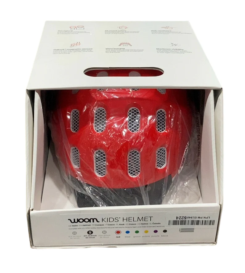 Woom Kids Helmet, Red, Small - Image 3